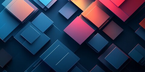 Abstract geometric square shape  background. Modern futuristic squares geometric overlap layer pattern. Minimal geometric. Space for your text. Suit for website, brochure, banner