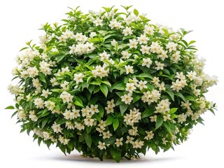 Profusion of Star Jasmine Flowers on a Bush in Full Bloom