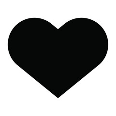 
black heart vector icon for Valentines day, vector heart shape, Heart, love, romance.