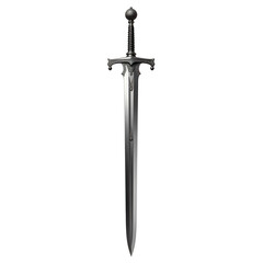 Medieval Sword on Transparent Background