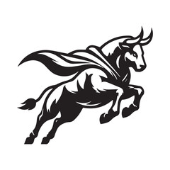 Charging Bull Superhero Logo – Bold Animal Branding Vector