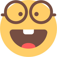 Fototapeta premium vector flat emoji smart