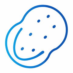 Naklejka premium All Blue Potato outline icon on white background