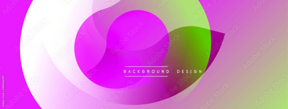 Aufkleber abstract vibrant layers create dynamic flow. pink, green, purple hues blend smoothly. modern design 