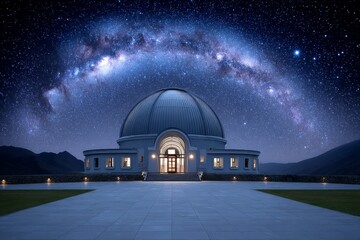 A time-lapse of the Milky Way from a moon base observation deck