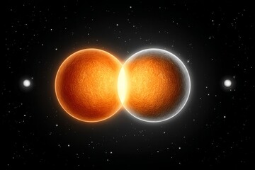 An alien star system with a habitable world and twin suns