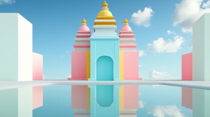 Hindu Temple in Shivpur at Sunrise