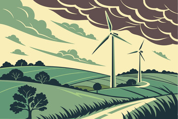 Fototapeta premium 30 dramatic sky with sunlight bursting through clouds, medieval church with bell tower on grassy field, beautiful landscape, moody atmospheric lighting, intricate details, cinematic, photorealistic