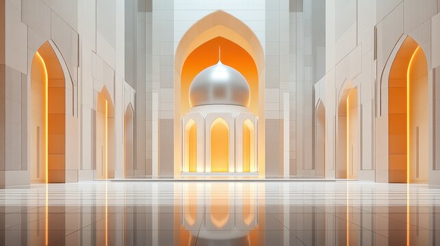 Islamic Mosque in Halima at Night