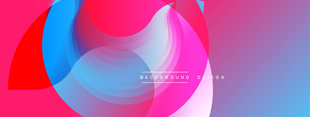 Abstract fluid shapes, vibrant colors blend. Dynamic composition creates modern background design. Smooth gradients, flowing forms dominate image.