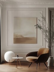 A Modern Interior Features Stylish Decor And Furnishings