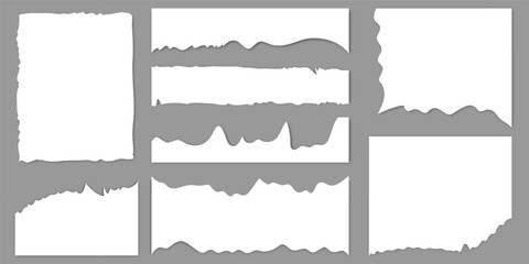 Varied Torn Paper Pieces for Collage and Digital Scrapbooking
