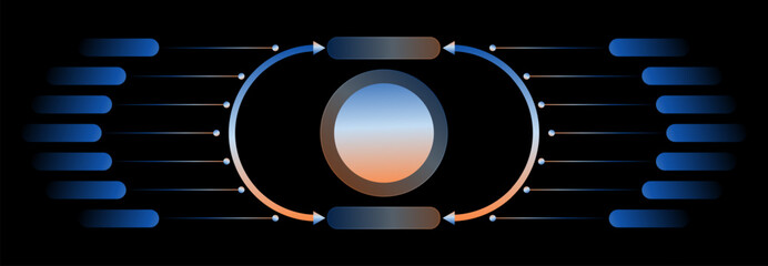Circular Flowchart Diagram Illustrating Process for Business Presentations