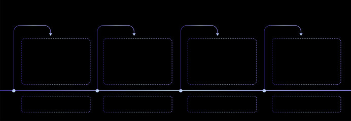 Modern Horizontal Timeline Diagram for Project Management and History