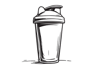 Protein Shaker vector line art