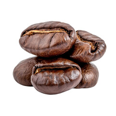 Fototapeta premium Roasted coffee beans close up view showing rich brown color and texture a delightful aroma implied