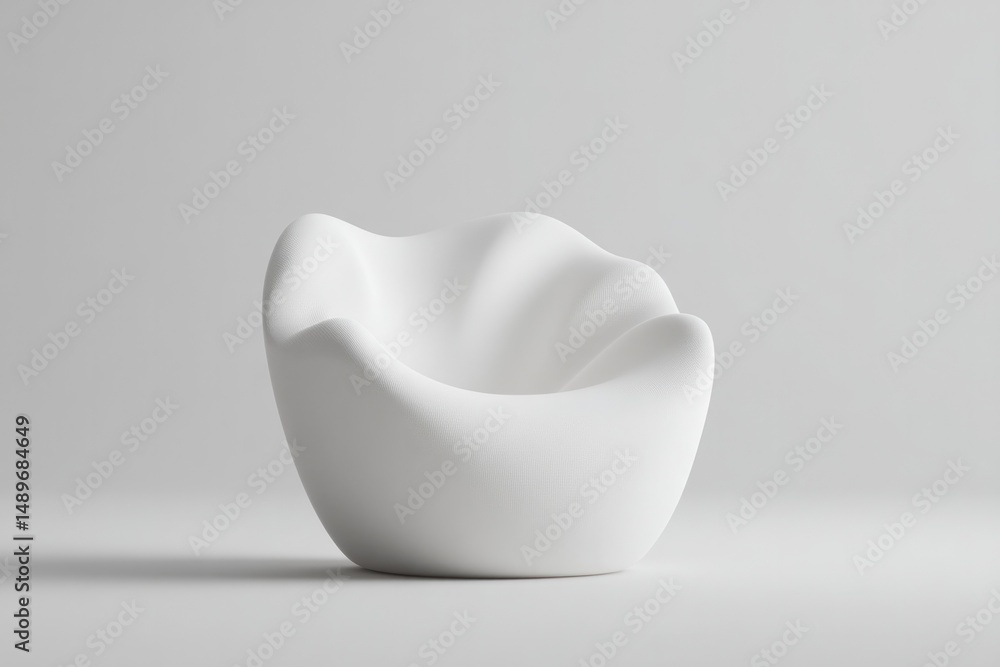 Poster minimalistic 3d rendering of sleek furniture accessory set against neutral backdrop with ample copy 
