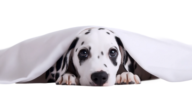 Playful Dalmatian Pongo Sneaking a Peek