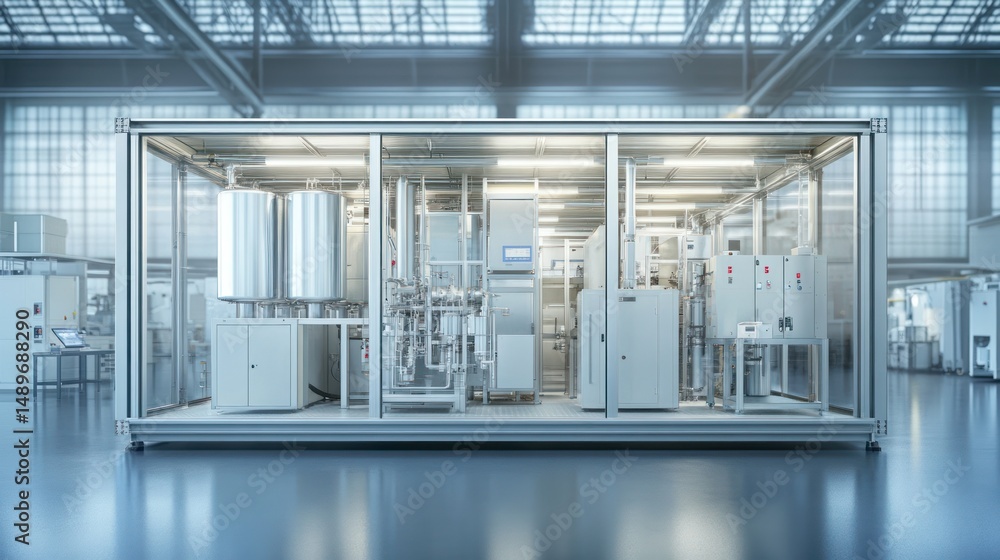 Poster modular process unit in factory