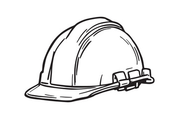 Hard hat line art 