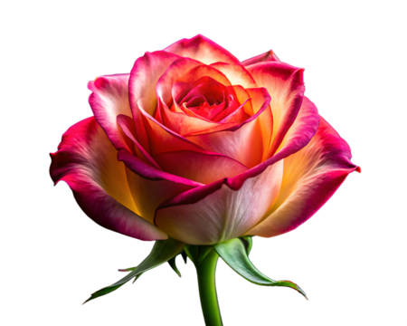 Beautiful rose in studio  isolated on white background PNG