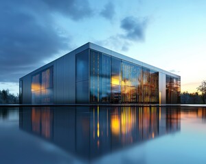 Sleek Modern Data Center with Advanced Technology Infrastructure