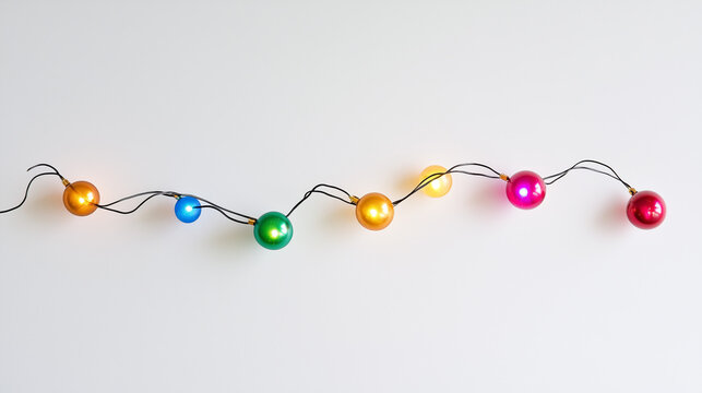 Colorful Christmas lights symbolize festive joy and warmth.