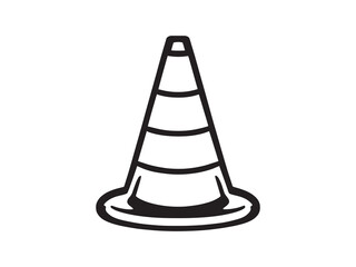 Road Cone vector line art