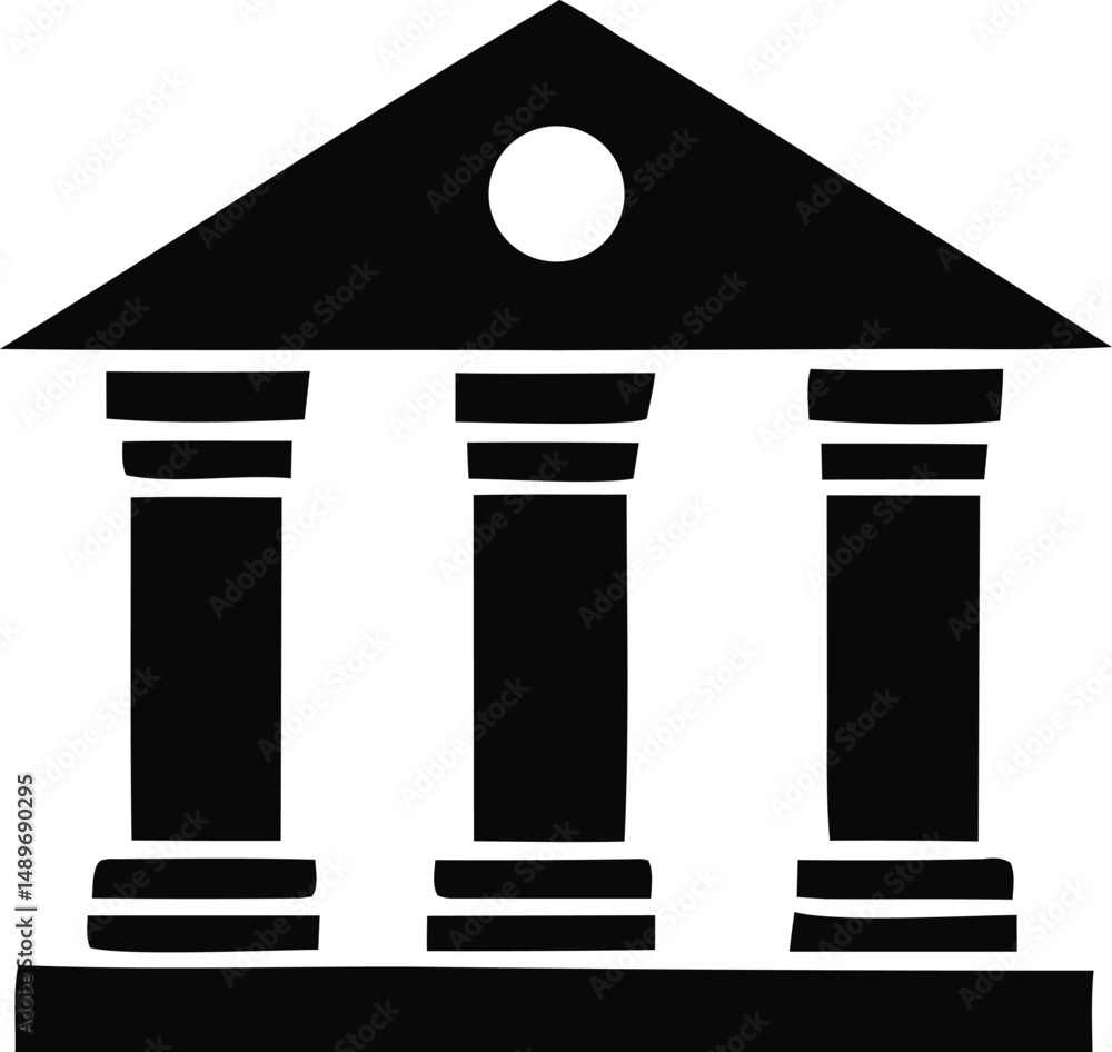 Aufkleber this is a 3d render of a vector illustration showing a classical doric column, an architectural elem