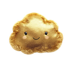 Happy gold cloud plush toy soft fluffy cute adorable smiling face