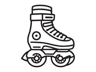 Rollerblades vector line art