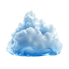 Fototapeta premium Blue foam cloud on water abstract art design