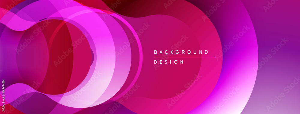 Poster abstract flowing shapes, vibrant magenta hues, smooth gradients. modern design element for backgroun