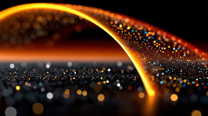 Abstract Data Flow: A visually captivating composition of glowing particles and dynamic lines, suggestive of interconnected networks and the flow of information.