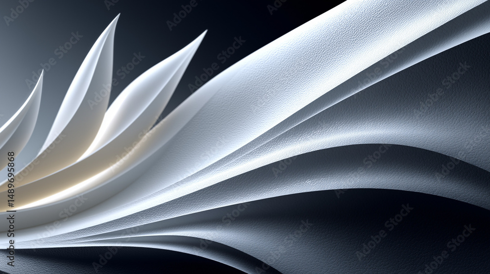 Canvas Prints abstract paper swirls: a mesmerizing swirl of delicate, translucent paper forms, gracefully dancing 