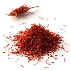 Fototapeta premium Saffron is a precious flower whose vivid red stigmas are used as a natural remedy. It boosts mood, improves memory, supports digestion, relieves pain, enhances skin health, and fights inflammation. R
