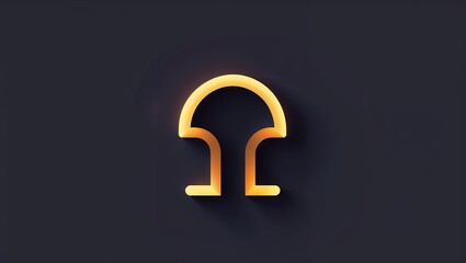 Arc shape glowing in the dark on plain dark background