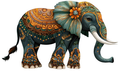 Fototapeta premium Decorative Elephant with Mandala Patterns