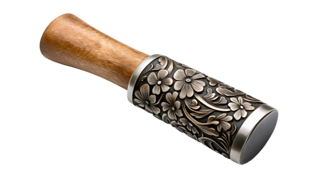 Artistic Meat Tenderizer with Detailed Engraving