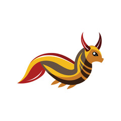 Flat and Minimal Slug Invertebrate icon vector illustration isolated on white background