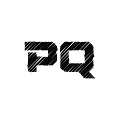 PQ monogram logo design letter text name symbol monochrome logotype alphabet character simple logo