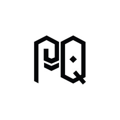PQ monogram logo design letter text name symbol monochrome logotype alphabet character simple logo