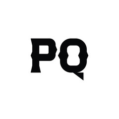 PQ monogram logo design letter text name symbol monochrome logotype alphabet character simple logo