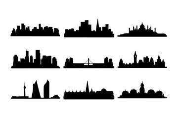 Fototapeta premium Cityscape silhouette vector illustration