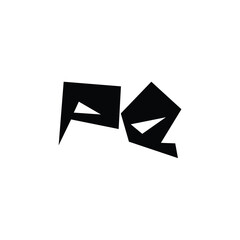 PQ monogram logo design letter text name symbol monochrome logotype alphabet character simple logo