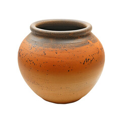 Earthenware pot rustic orange brown clay vessel home decor