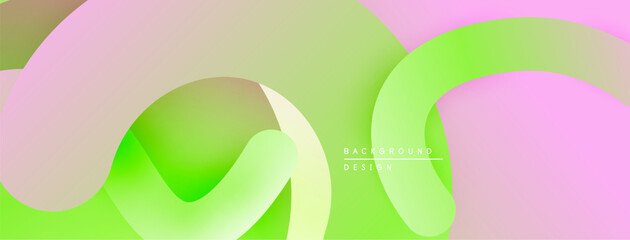 Abstract fluid shapes, pastel colors blend. Soft gradients create dynamic background design. Minimalist aesthetic, modern feel.