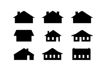 Modern house silhouette vector illustration