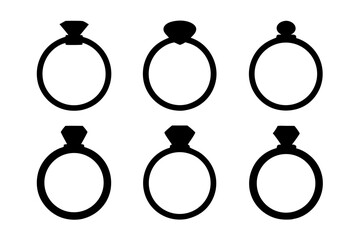 Ring silhouette vector illustration