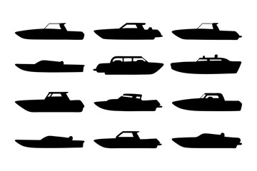 Riverboat silhouette vector illustration